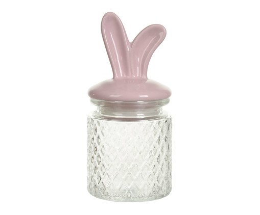 Vaso com Tampa Orelhas de Coelho - Rosa, Rosa | WestwingNow