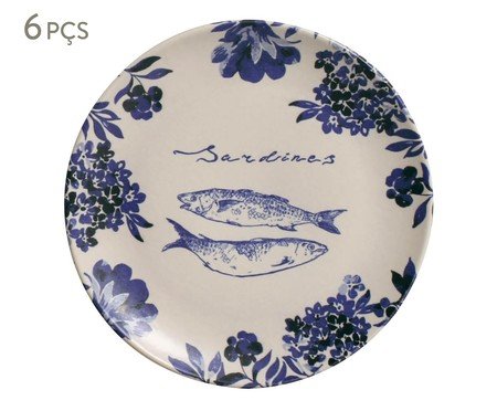 Jogo de Pratos para Sobremesa Coup Sardines   - Cinza | WestwingNow