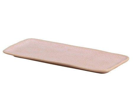 Jogo de Travessas Retangular Média Orgânico Litchi Rosa | Westwing