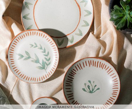 Jogo de Pratos Raso Coup Stoneware Magari Floral | Westwing