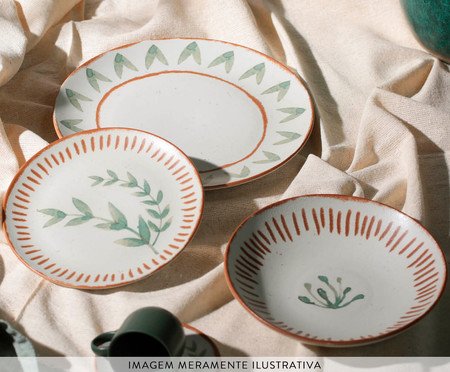 Jogo de Pratos Raso Coup Stoneware Magari Floral | Westwing