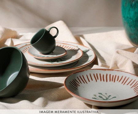 Jogo de Pratos Raso Coup Stoneware Magari Floral | Westwing