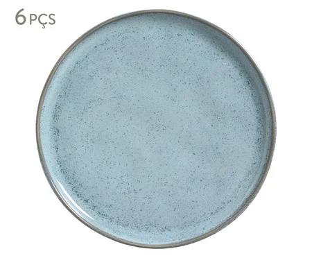 Jogo de Pratos Raso Bio Breeze Azul Claro | Westwing