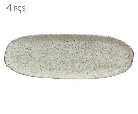 Jogo de Travessas Oval Rasa Orgânico Pistache Verde Menta | Westwing