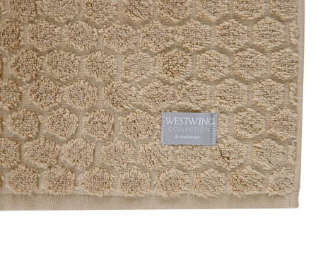 Toalha para Banho Jacquard Honeycomb Air Cotton Bege | WestwingNow