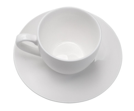 Xícara de Café com Pires em Porcelana Clean | WestwingNow