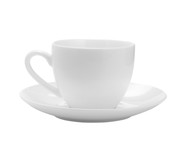 Xícara de Café com Pires em Porcelana Clean | WestwingNow