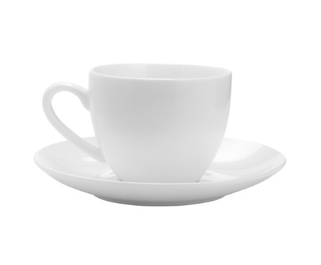 Xícara de Café com Pires em Porcelana Clean | WestwingNow