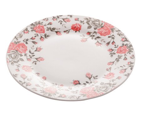 Prato para Sobremesa em Porcelana Garden Rosa | Westwing