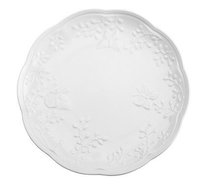 Prato para Sobremesa em Porcelana New Bone Butterfly Flower | Westwing