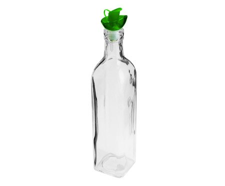 Garrafa para Azeite Transparente com Tampa Verde | Westwing