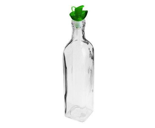 Garrafa para Azeite Transparente com Tampa Verde, Transparente | WestwingNow