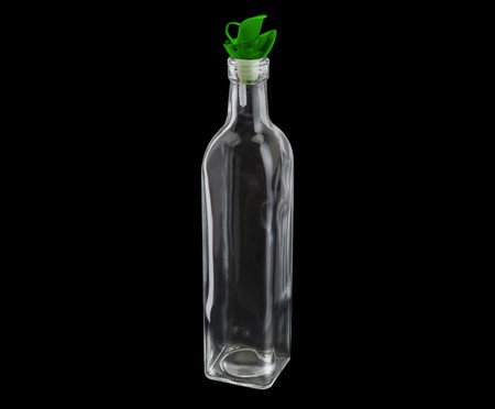 Garrafa para Azeite Transparente com Tampa Verde | Westwing