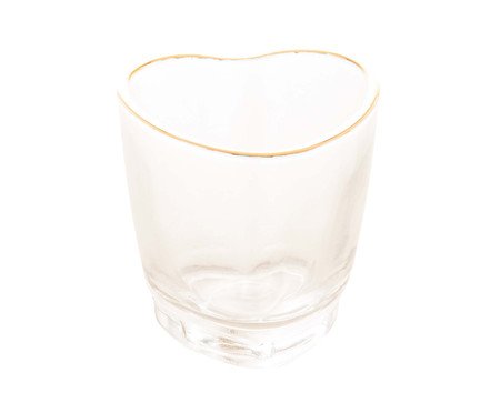 Copo para Shot Coração Dourado