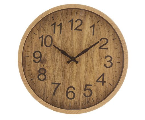 Relógio de Parede Wood Marrom, Marrom | WestwingNow