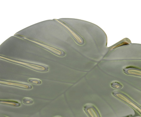 Prato Decorativo Costela de Adão Leaf Verde -22X3,5X22cm | WestwingNow