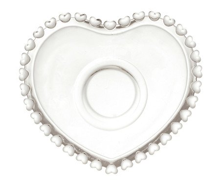 Xícara para Chá com Pires em Cristal Coração | Westwing