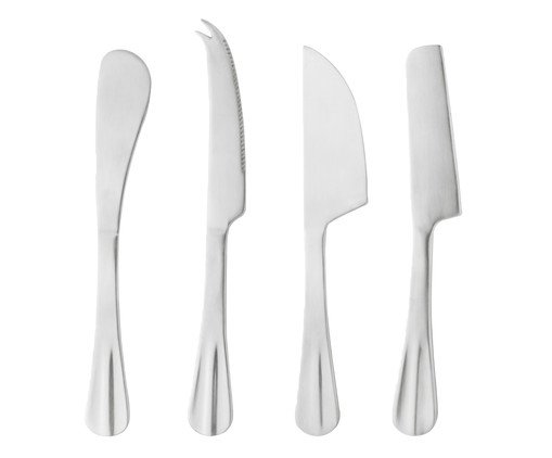 Jogo de Facas para Queijo Positano, Inox | WestwingNow