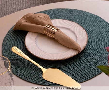 Espátula para Bolo em Inox Positano Dourada | Westwing