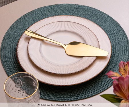 Espátula para Bolo em Inox Positano Dourada | Westwing