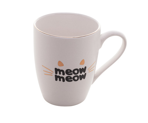 Caneca em Porcelana Cat Meow, Colorido | WestwingNow