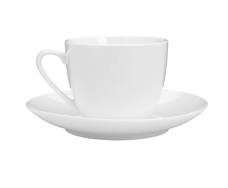 Xícara de Chá com Pires em Porcelana Clean | WestwingNow