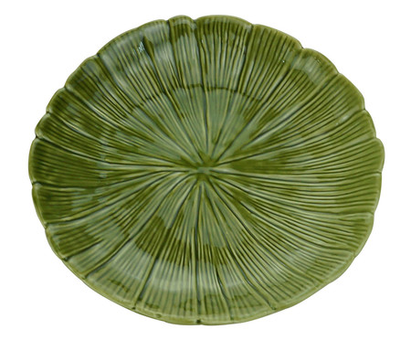 Prato Decorativo Banana Leaf Herbal Verde