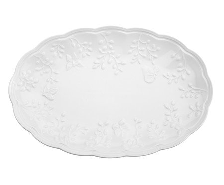 Travessa em Porcelana New Bone Butterfly Flower | Westwing