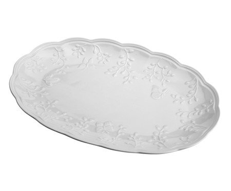 Travessa em Porcelana New Bone Butterfly Flower | Westwing