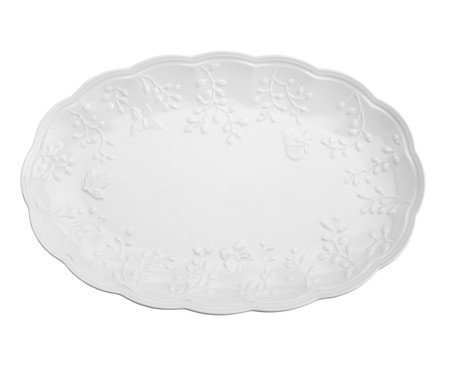 Travessa em Porcelana New Bone Butterfly Flower | Westwing