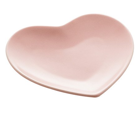 Prato Raso Coração Rosa