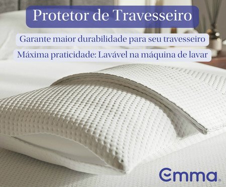 Protetor de Travesseiro Emma Branco - Colorido | WestwingNow