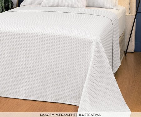 Jogo de Cobre-Leito Piquet Branco | Westwing