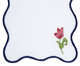 Porta-Copos em Linho Branco Bordado Flor, Branca | WestwingNow