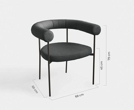 Cadeira Curva - Chumbo | WestwingNow