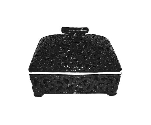 Caixa em Cerâmica Noeem - Preta, Preto | WestwingNow
