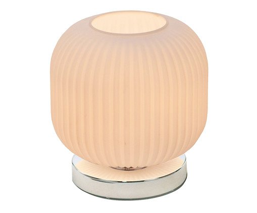 Luminária de Mesa Lagrotta Bivolt - Branco e Prata, Branco | WestwingNow