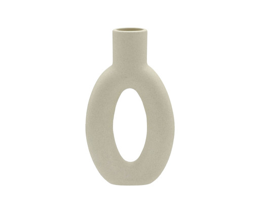 Vaso em Cerâmica Tendre I - Areia, Branco | WestwingNow