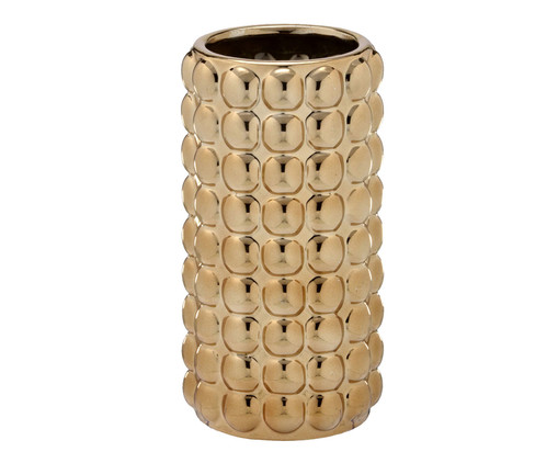 Vaso em Cerâmica Druela - Dourado, Dourado | WestwingNow