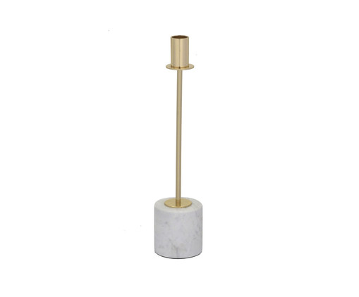 Candelabro Suruc II - Branco e Dourado, Dourado | WestwingNow