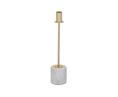 Candelabro Suruc II - Branco e Dourado