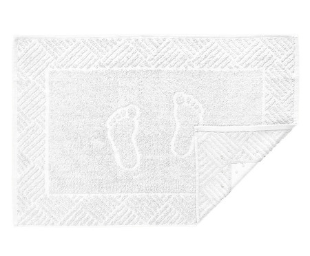 Toalha de Piso Pezinho com Antiderrapante Branco 500G/M²