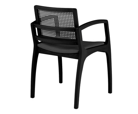 Cadeira Com Braço Fuanti - Preto Ebanizado | WestwingNow
