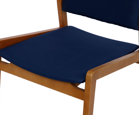 Cadeira Auma Garbo - Freijó Azul Marinho | WestwingNow