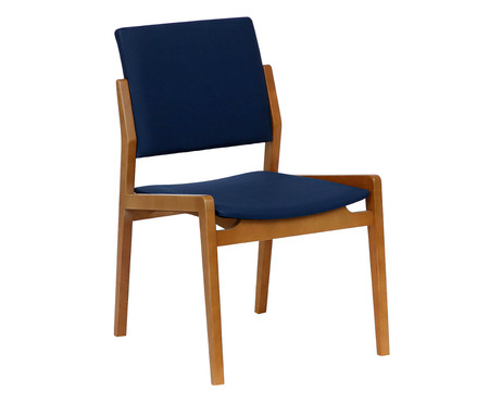 Cadeira Auma Garbo - Freijó Azul Marinho
