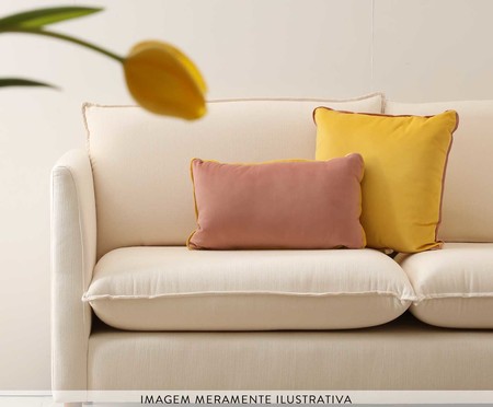 Almofada com Vivo Velvet Rosa e Amarelo | WestwingNow