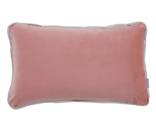 Almofada com Vivo Velvet Rosa e Creme, Rosa | WestwingNow