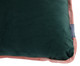 Almofada com Vivo Velvet Verde Escuro e Rosa, Verde | WestwingNow
