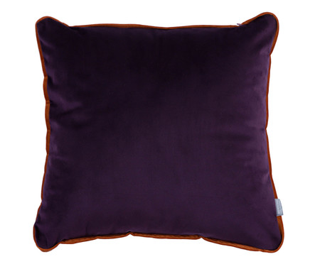 Almofada com Vivo Velvet Roxo e Terracota