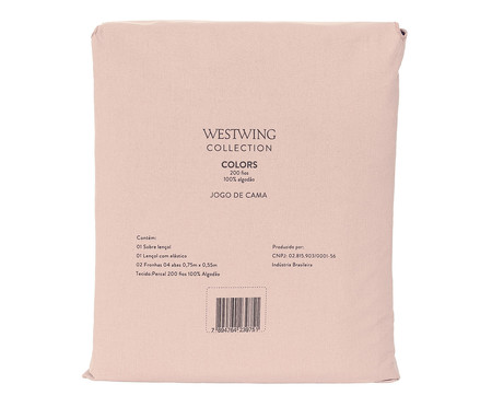 Jogo de Lençol Colors  200 Fios   Rosê | Westwing